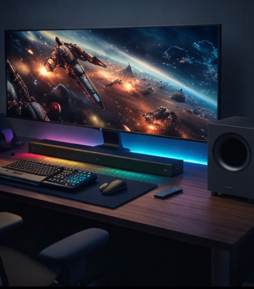 Toile Noir Cinema Sound Bar - 2.1Ch Bluetooth Home Theater